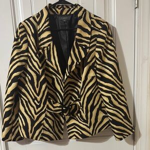 🖤 Liz Claiborne Le Suit 20W Animal Print Blazer – Bold & Sophisticated